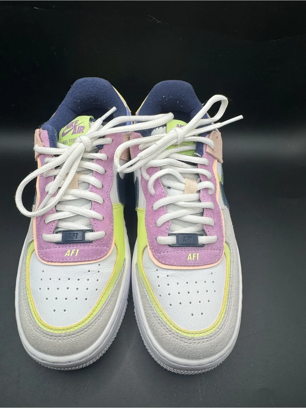 Nike Air Force 1 Shadow Spruce Aura Barely Volt Multi Color sneakers women’s 7.5